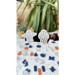 PK0074 - Halloween - Skull Couple 2’li Set Imprint Kesici