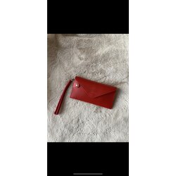 Kırmızı telefon bölmeli cüzdan 