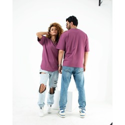 DARK PINK BASIC Unisex Super Oversize