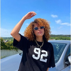 92 BLACK Printed Unisex Super Oversize