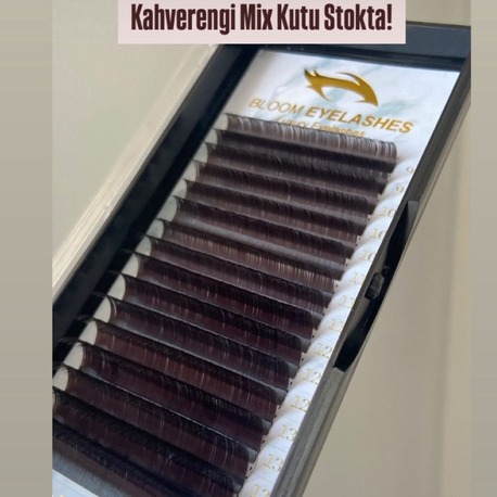 KAHVERENGİ MİX İPEK KİRPİK KUTU