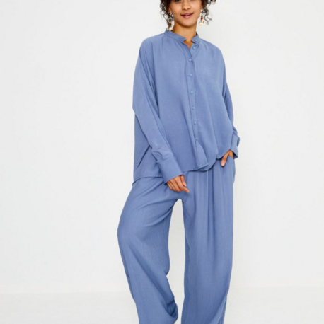 Oversize İndigo İkili Takım