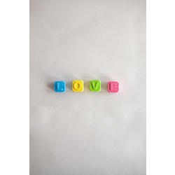 El Yapımı Buzdolabı Magneti - Love 4'lü Set