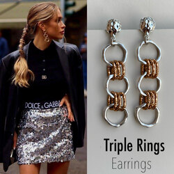 By Bulik Tasarım Triple Rings Earrings