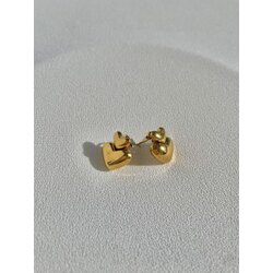 Kalp Gold Çelik Küpe