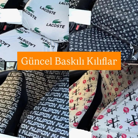 BASKILI SERVİS KILIFI TAKIM ÖN - ARKA