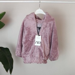 Zara Peluş Mont - Gül Kurusu 