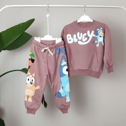 Zara Bluey Baskılı Çocuk Takım (18 ay-6 Yaş), Gül Kurusu