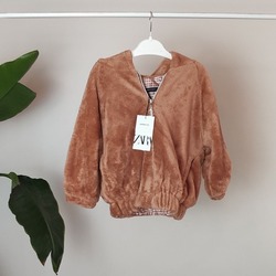 Zara Peluş Mont - Somon