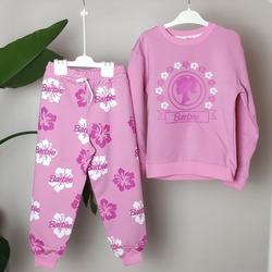 Zara Barbie Takım 2 İp Şardonsuz, Açık Pembe, (2-8 Yaş), flower