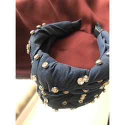 Denim Taşlı Taç