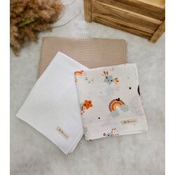 Gökkuşağı 3'lü müslin + Pike set