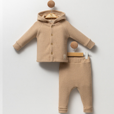 WAFFLE UNISEX DÜĞMELİ 2'Lİ TAKIM 6-18 AY