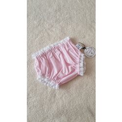 Pembe gingham bloomer