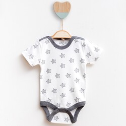 Yıldız Desenli Kısa Kollu Zıbın Badi 