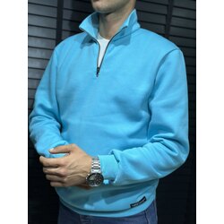 Dik Yaka Fermuarlı Sweatshirt