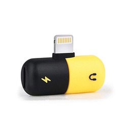 iPhone Şarj Kulaklık Çoklayıcı - Sarı