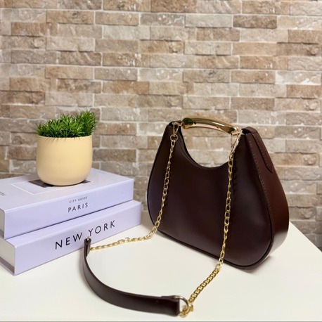 Cherry Model Gold Detaylı Fermuarlı Uzun Askılı El ve Omuz Çantası Bordo