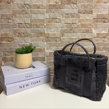  T H E Bag Model El ve Omuz Kadın Çantası Gri