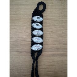 155 siyah el yapımı Swarovski yaşlı  18 cm bilkeklil