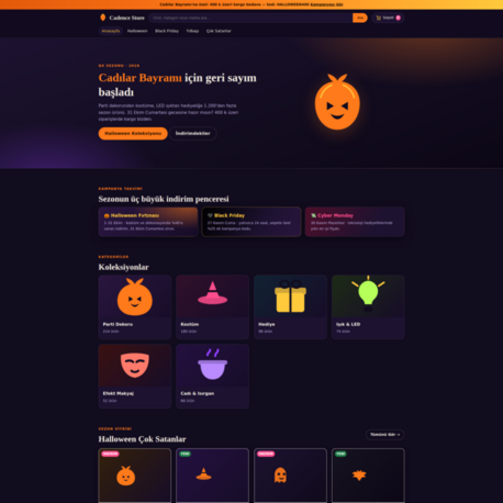 Cadence Store — Halloween & Q4 Teması