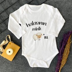 “Halasının minik kuzusu “ baskılı , Çıtçıtlı Badi 