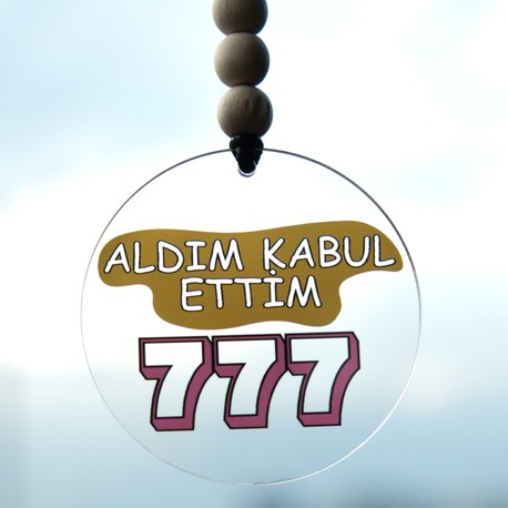 Balkhoon Aldım Kabul Ettim 777 Dikiz Aynası Süsü Araba Süsü Hediyelik Eşya