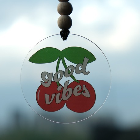 Balkhoon Good Vibes Kiraz Dikiz Aynası Süsü Araba Süsü Hediyelik Eşya