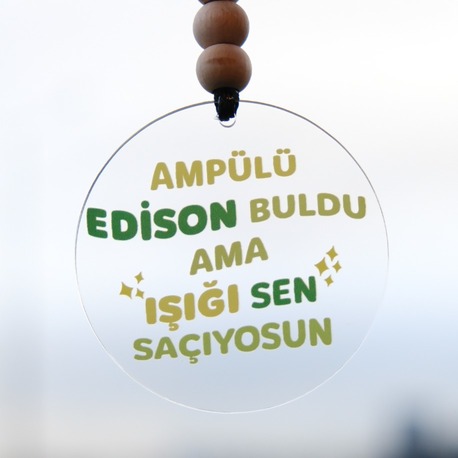 Balkhoon Ampülü Edison Buldu Ama Işığı Sen Saçıyosun Dikiz Aynası Süsü Araba Süsü