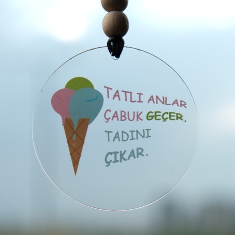 Balkhoon Tatlı Anlar Çabuk Geçer Tadını Çıkar Dikiz Aynası Süsü Araba Süsü