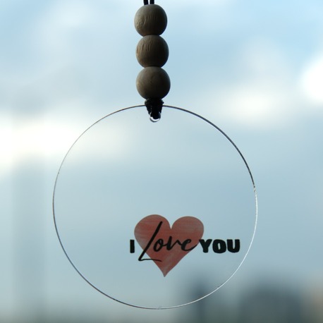 Balkhoon I Love You Minimalist Dikiz Aynası Süsü Araba Süsü Hediyelik Eşya