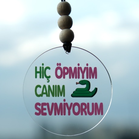 Balkhoon Hiç Öpmiyim Canım Yılan Sevmiyorum Dikiz Aynası Süsü Araba Süsü Hediyelik Eşya