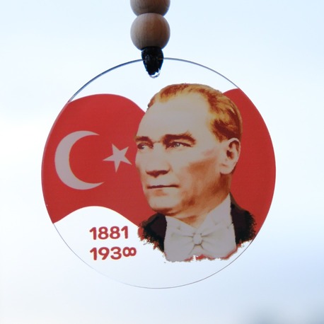Balkhoon Türk Bayrağı ve Atatürk Portresi Dikiz Aynası Süsü Araba Süsü Hediyelik Eşya