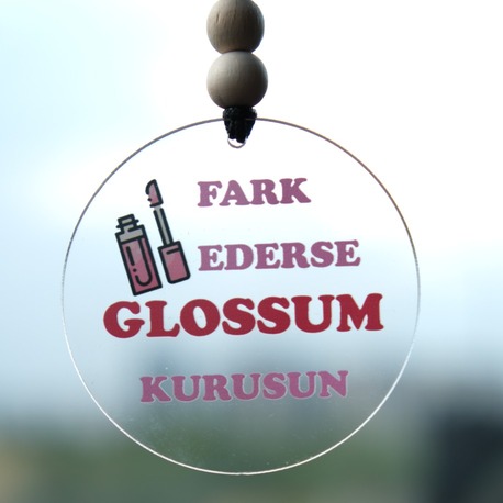 Balkhoon Fark Ederse Glossum Kurusun Dikiz Aynası Süsü Araba Süsü Hediyelik Eşya