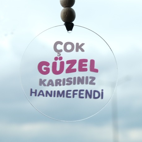Balkhoon Çok Güzel Karısınız Hanımefendi Dikiz Aynası Süsü Araba Süsü Hediyelik Eşya