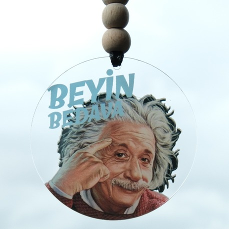 Balkhoon Einstein Beyin Bedava Dikiz Aynası Süsü Araba Süsü Hediyelik Eşya