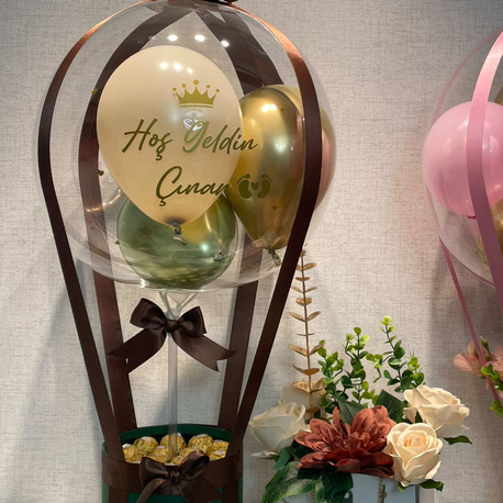 Yeşil, Gold , Acı Kahve  çikolatalı Balon seti