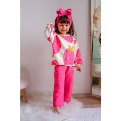 ZARA MODEL PEMBE ÇİLEKLİ ALT ÜST TAKIM