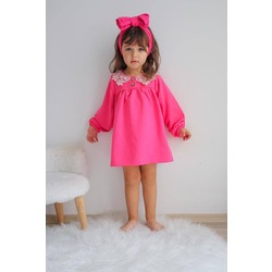 ZARA PEMBE DANTELLİ ELBİSE