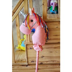 Ahşap sopalı Unicorn Oyuncak / Dekor