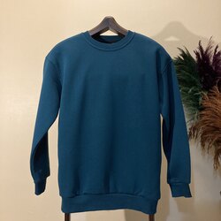 Unisex Bisiklet Yaka Sweatshirt