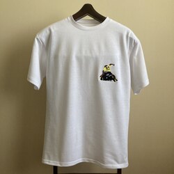 Beyaz Bisiklet Yaka Oversize Tshirt