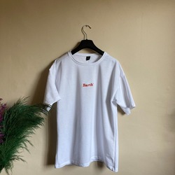 Barth Nakış İşlemeli Beyaz Oversize Tshirt