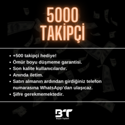 DÜŞMEME GARANTİLİ 5000 İNSTAGRAM TAKİPÇİ +500 HEDİYE