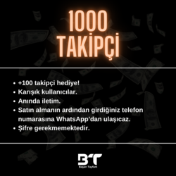 1000 İNSTAGRAM TAKİPÇİ +100 HEDİYE