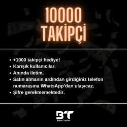 10000 İNSTAGRAM TAKİPÇİ +1000 HEDİYE