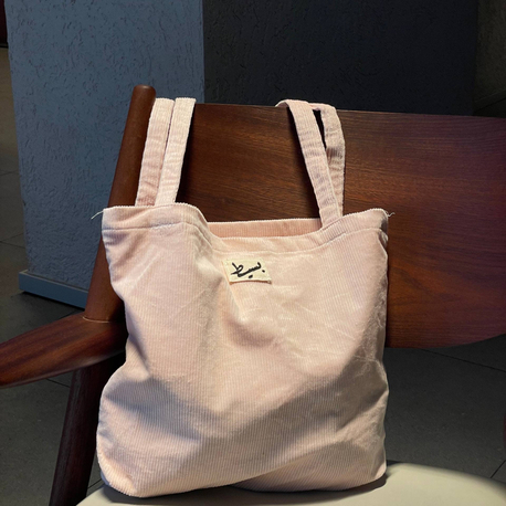 Corduroy tote bag