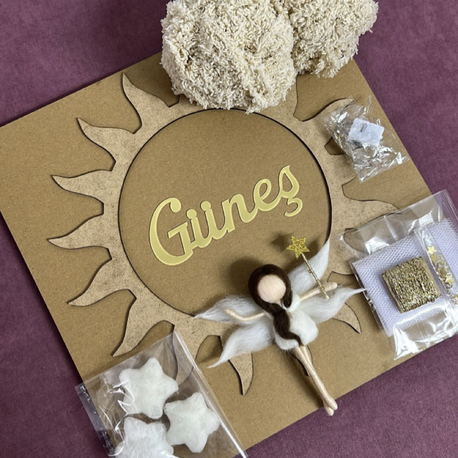 Güneş model - kendin yap kapı süsü seti