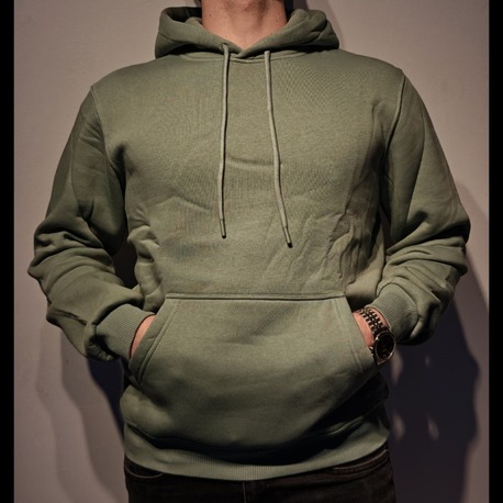 Kapüşonlu Sweatshirt–Haki