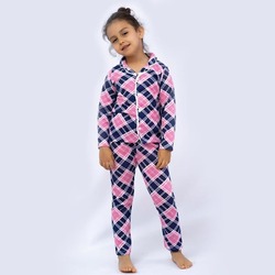 Dolaş Kids Kare Ekoseli 4-7 Yaş Çocuk Pijama Takımı